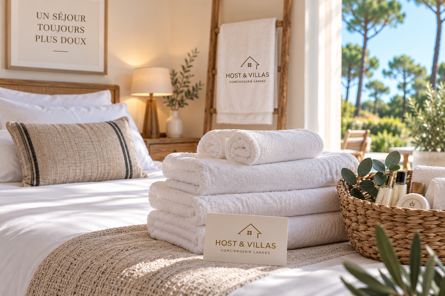 Linge hôtelier pour location saisonnière